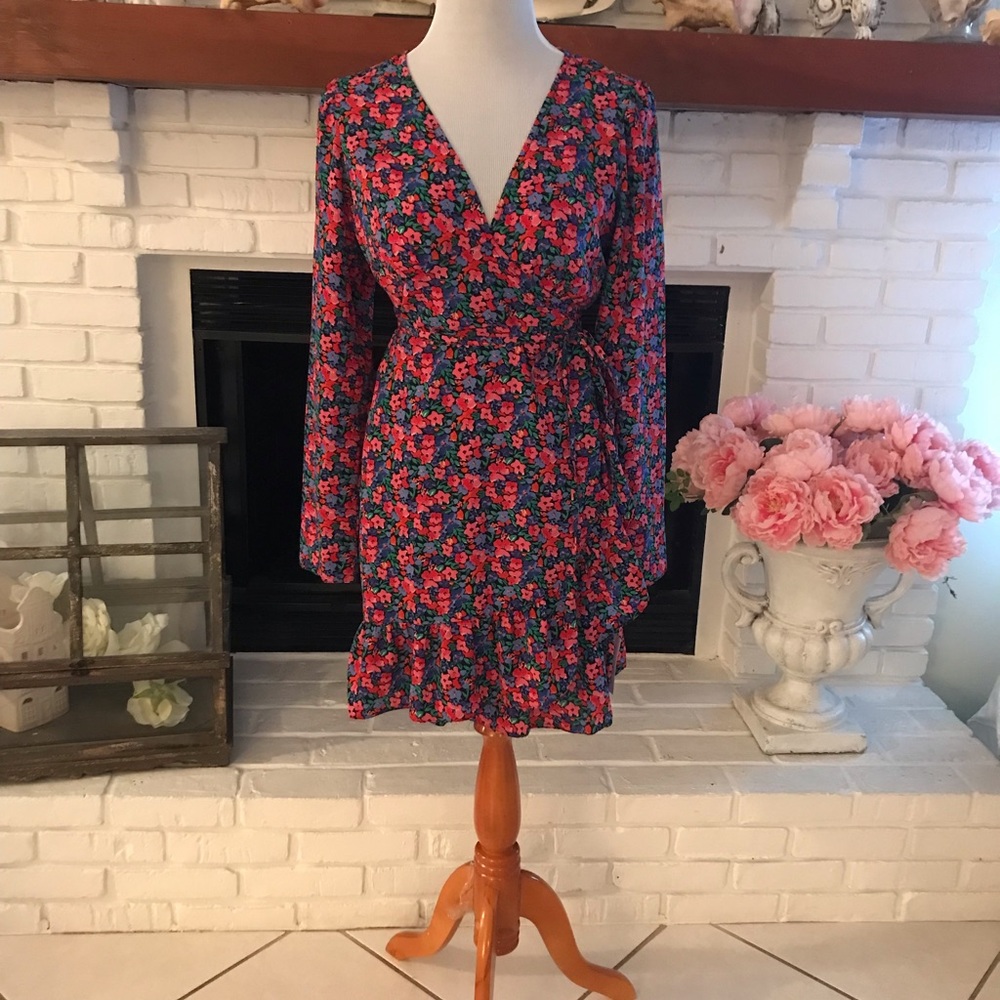 ASOS design floral wrap dress size us 10.
